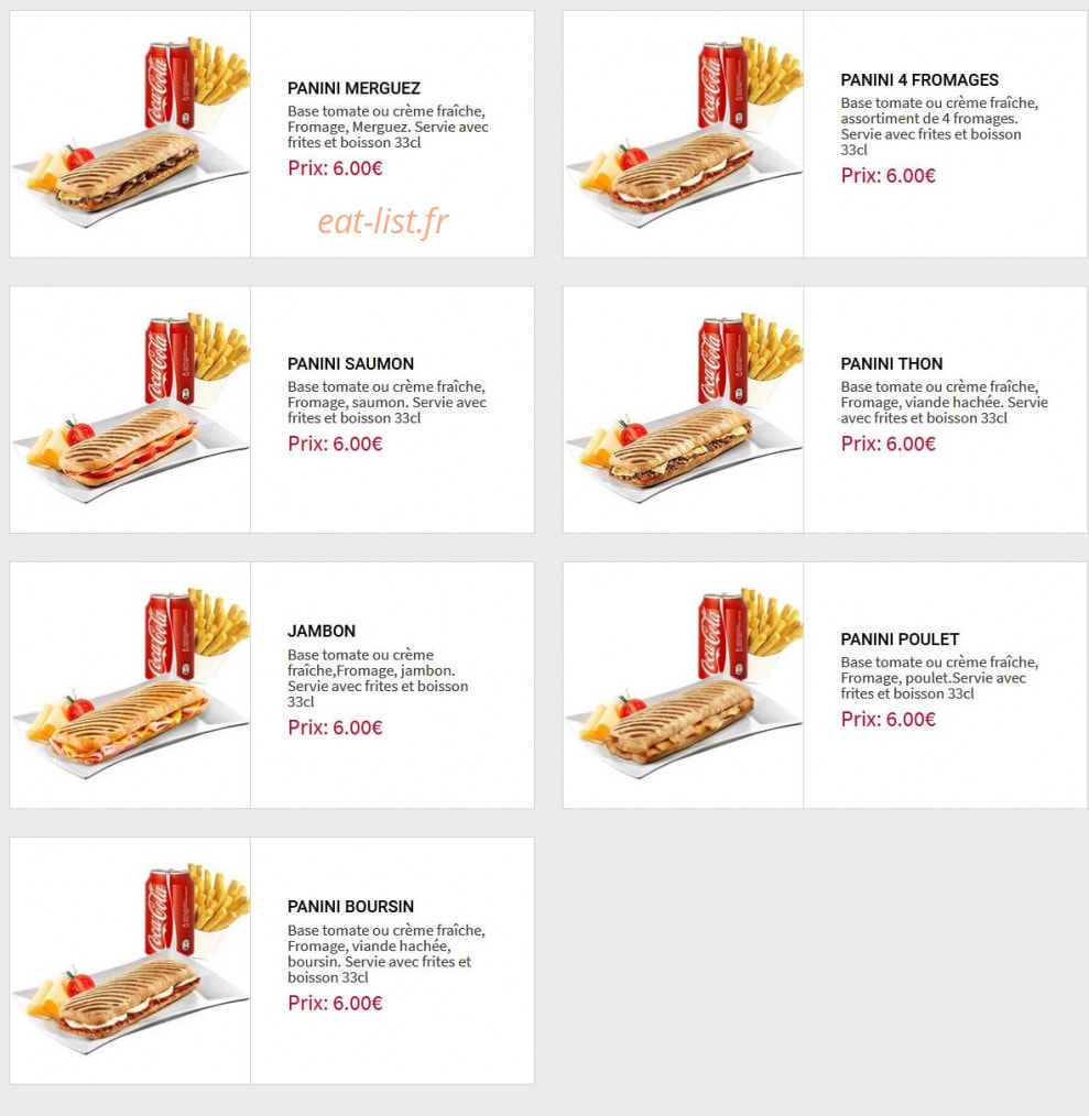 Rapido's Pizza — carte page 4