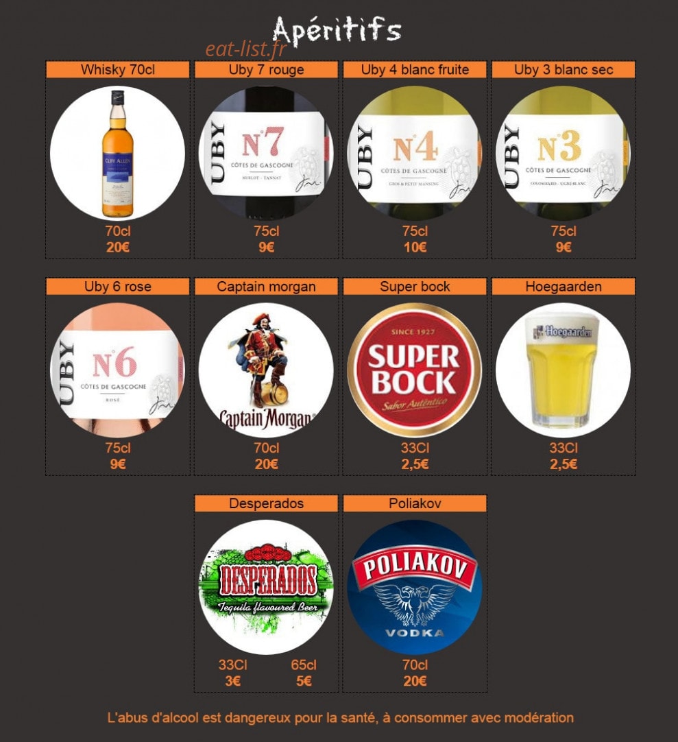 Hop'la Pizza — carte page 8