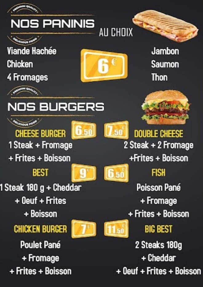 Pizzeria Tinsse — carte page 5