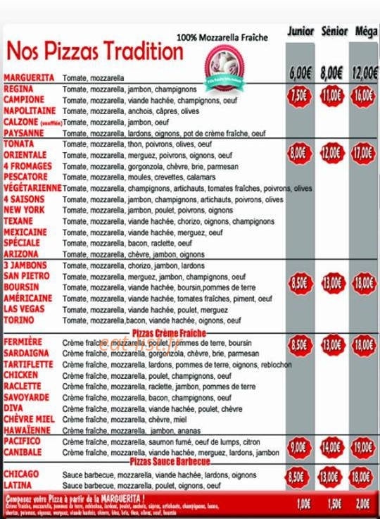 Allo Pizza — carte page 2