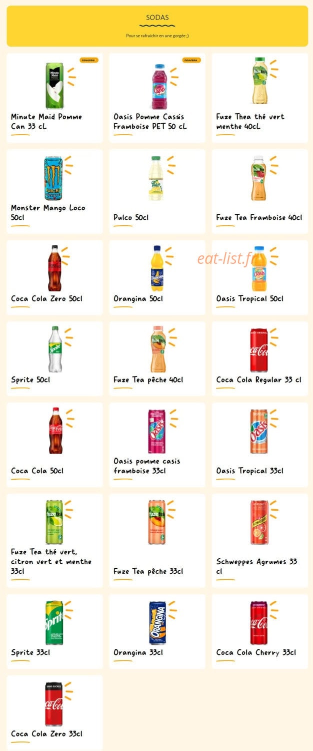 La Croissanterie — carte page 13