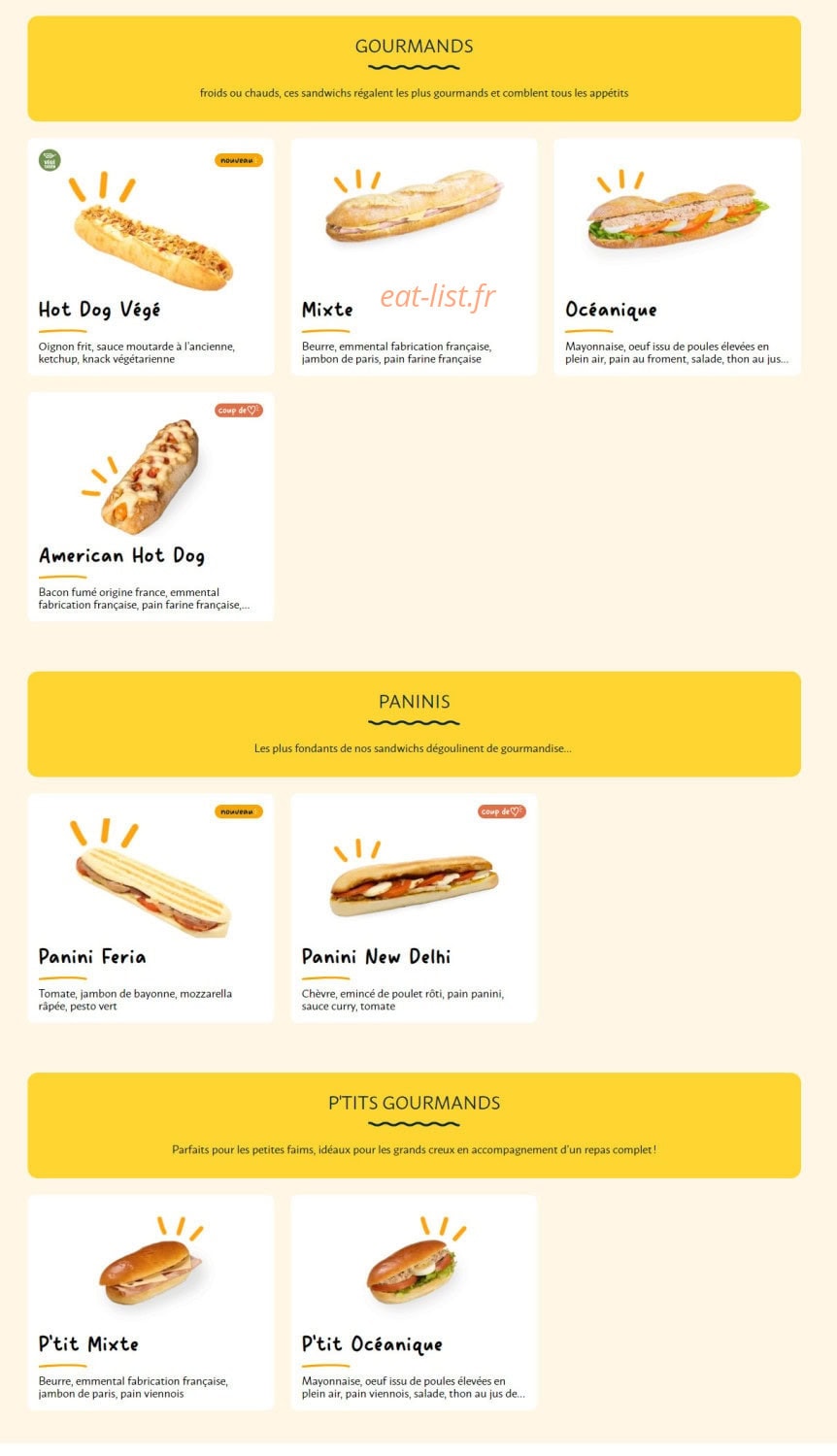La Croissanterie — carte page 3