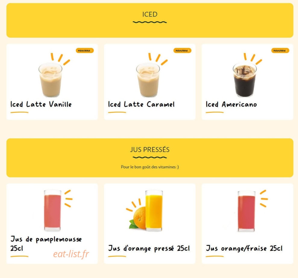 La Croissanterie — carte page 12