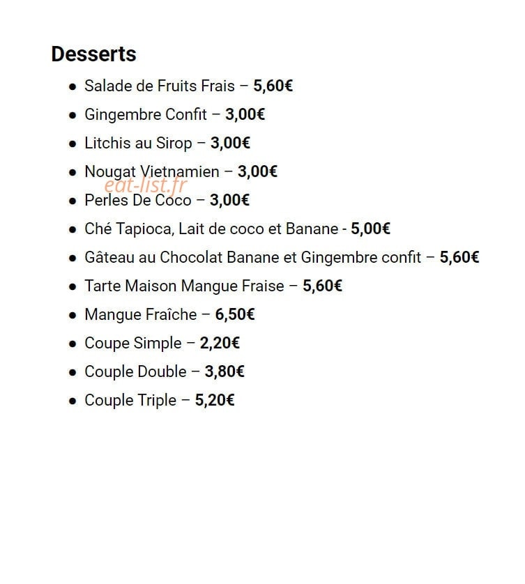 Aux saveurs lointaines — carte page 9