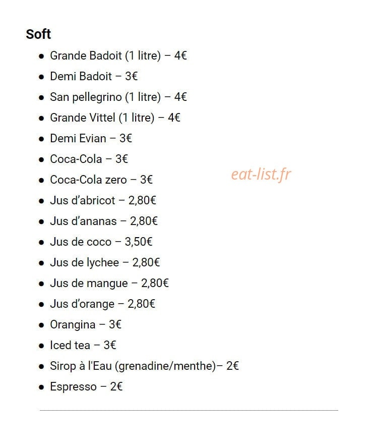 Aux saveurs lointaines — carte page 8
