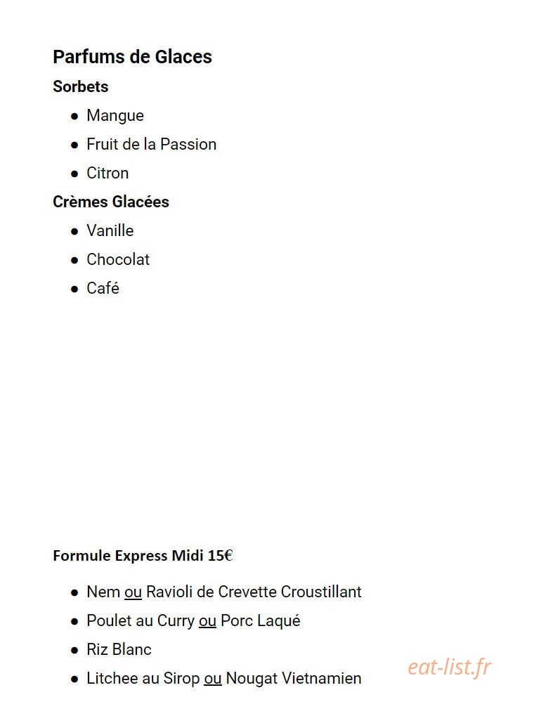 Aux saveurs lointaines — carte page 10