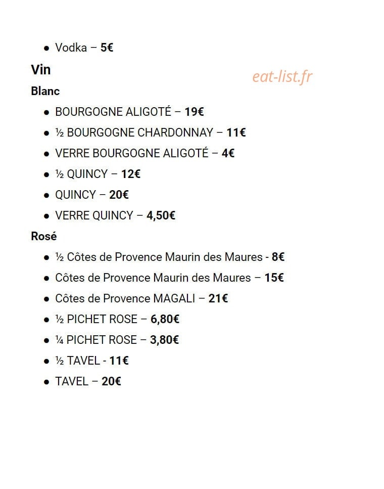 Aux saveurs lointaines — carte page 6