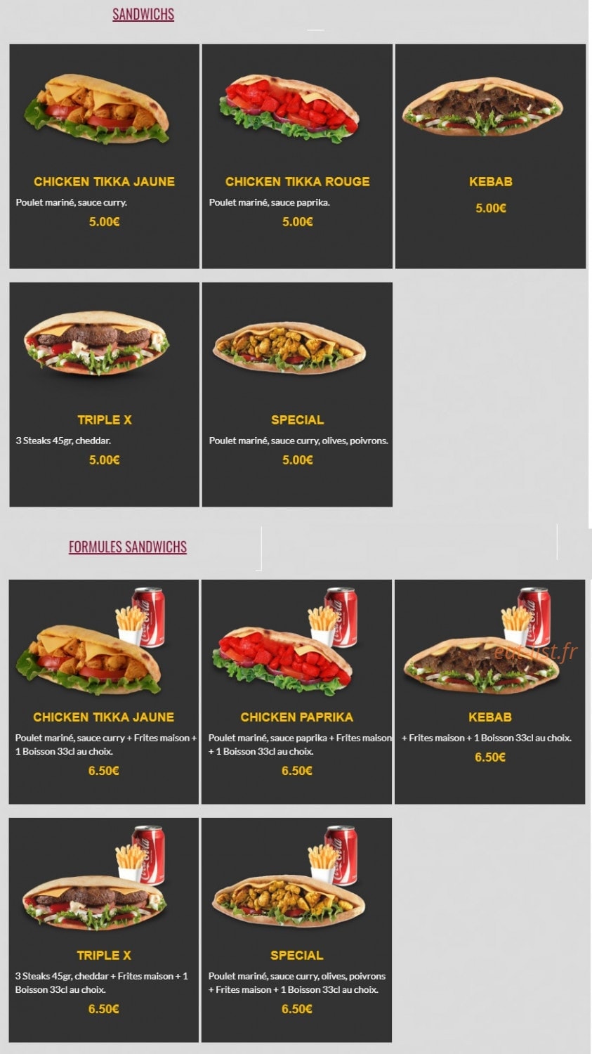 Les delices de pithiviers — carte page 4
