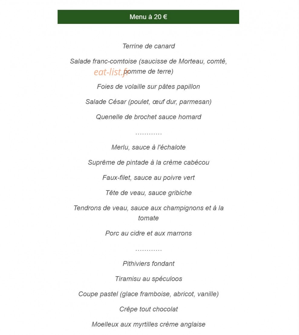 Relais de la Poste — carte page 4