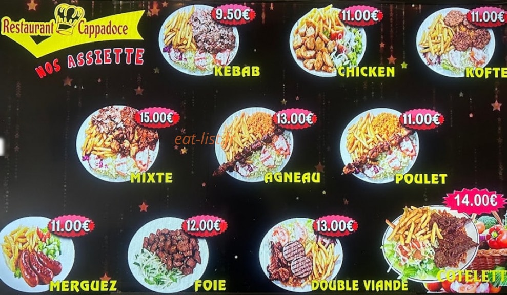 Restaurat Cappadoce — carte page 3