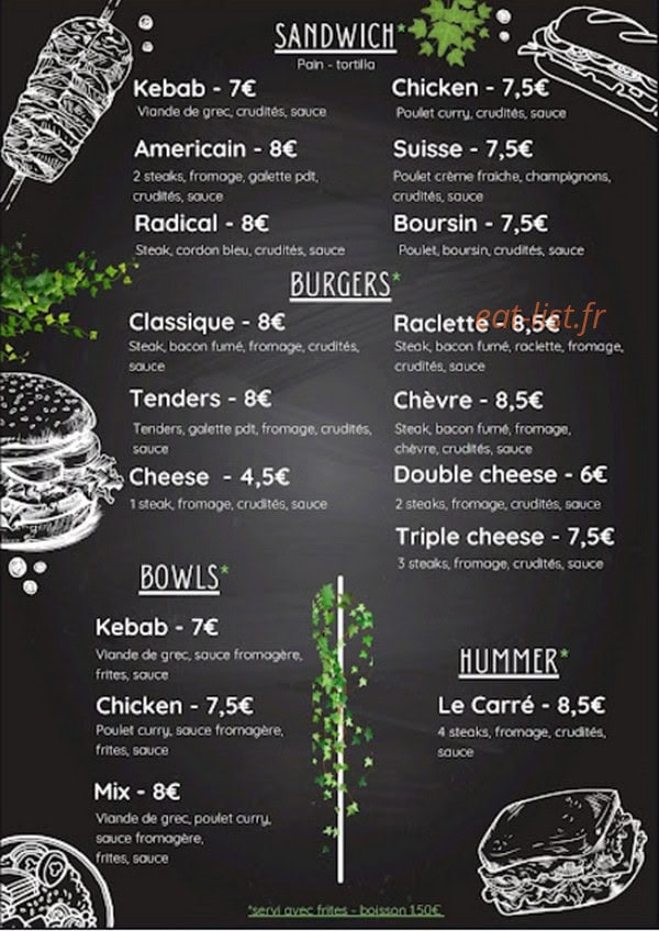 Au Carré — carte page 2
