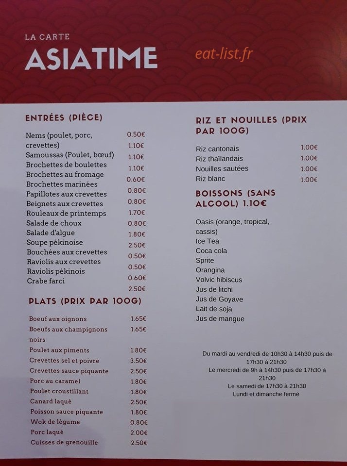 Asiatime — carte page 1