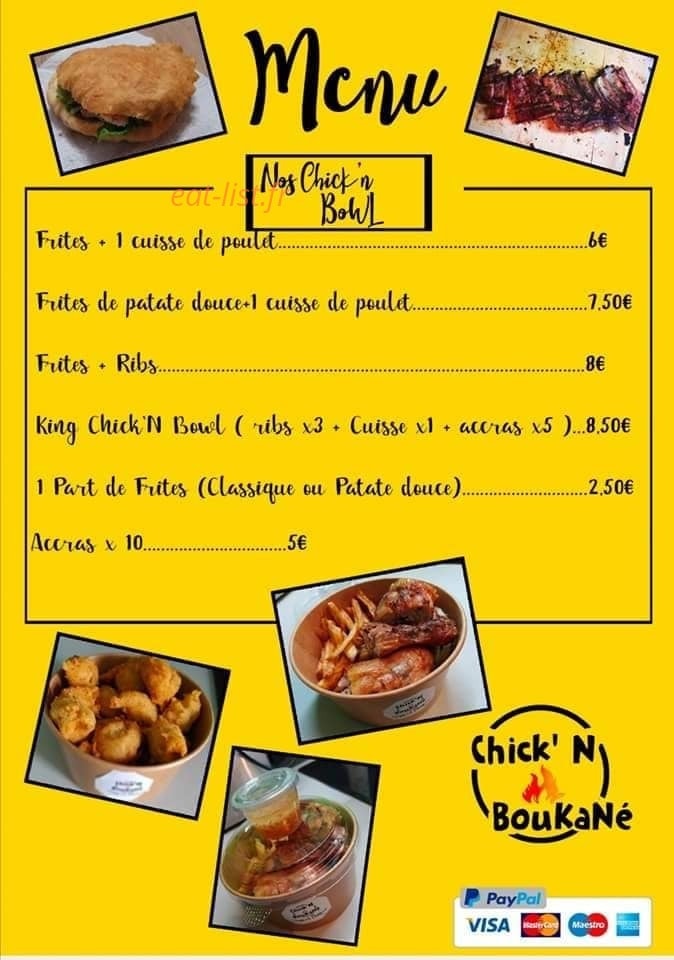 Chick'n boukané — carte page 3