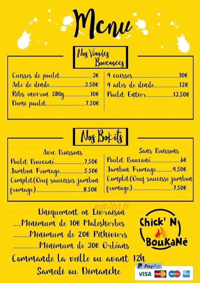 Chick'n boukané — carte page 2