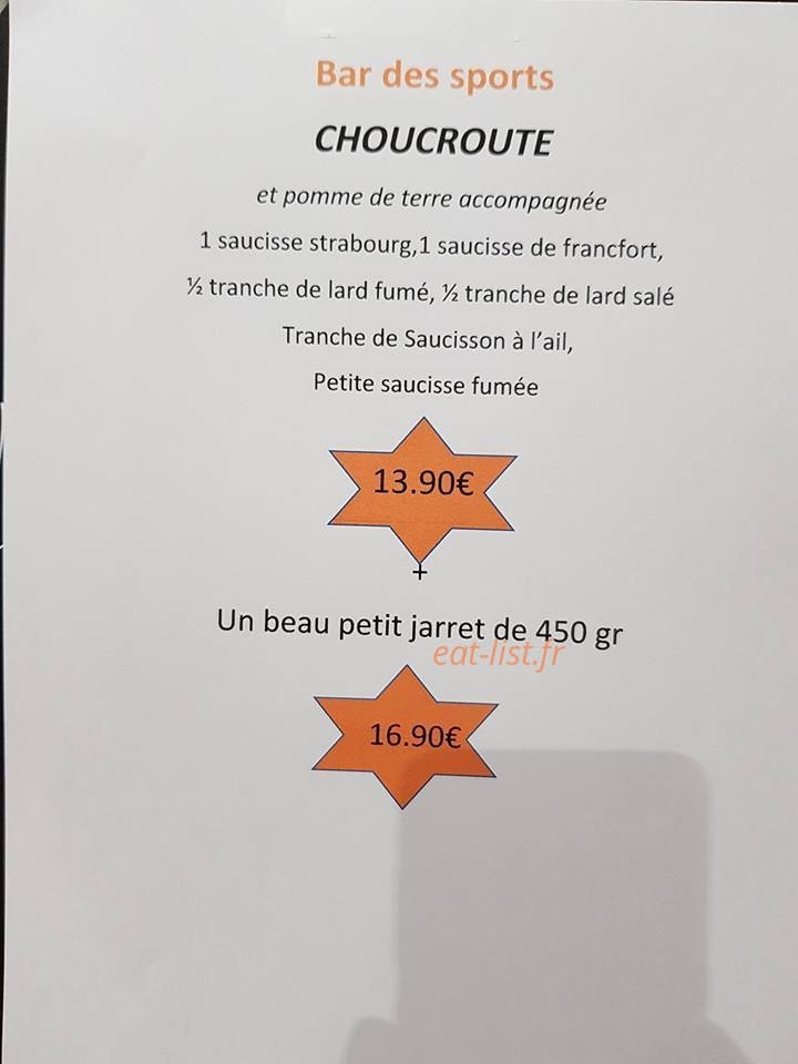 Bar des sports — carte page 1