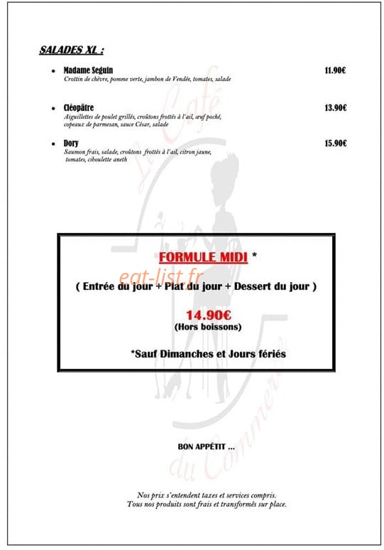 Le Café du Commerce — carte page 2