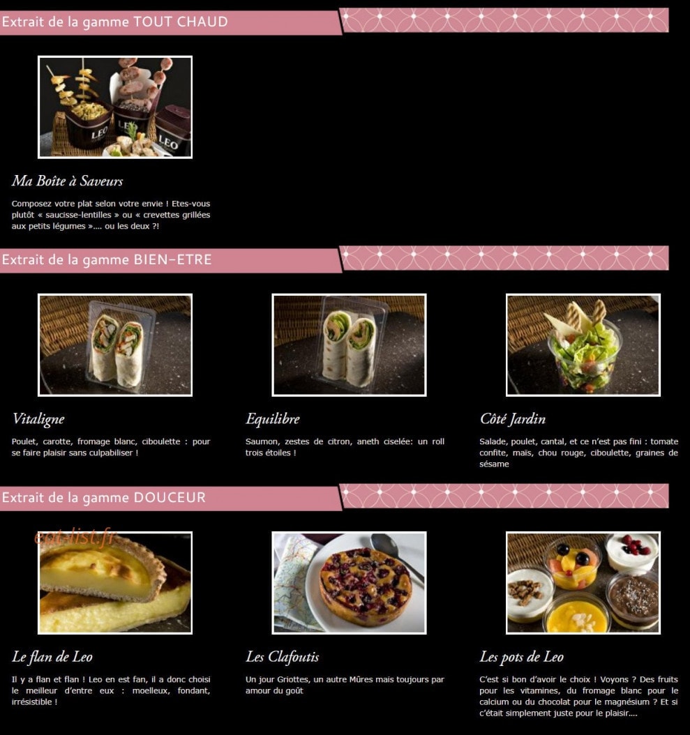 Leo Resto — carte page 2