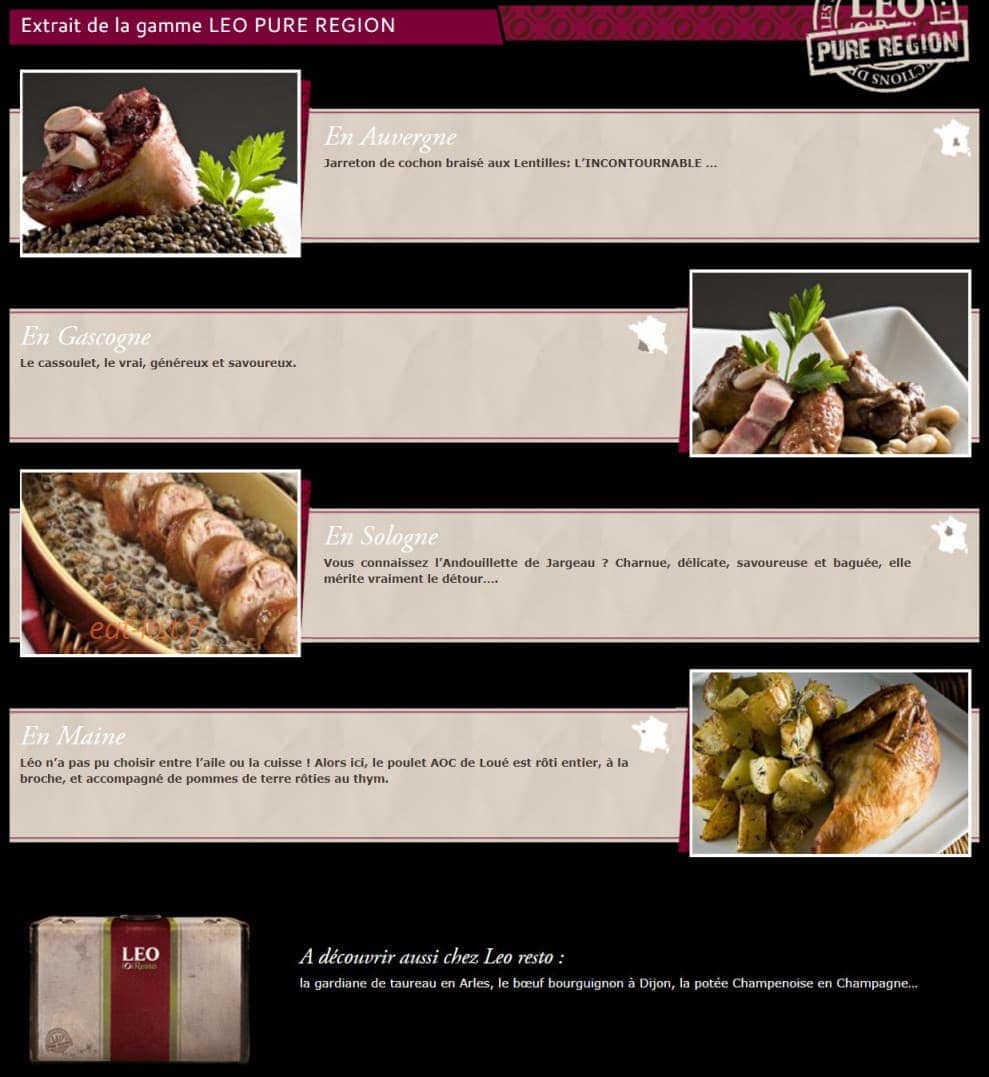 Leo Resto — carte page 3