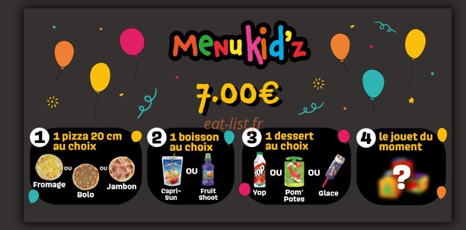 Hop'la Pizza — carte page 1