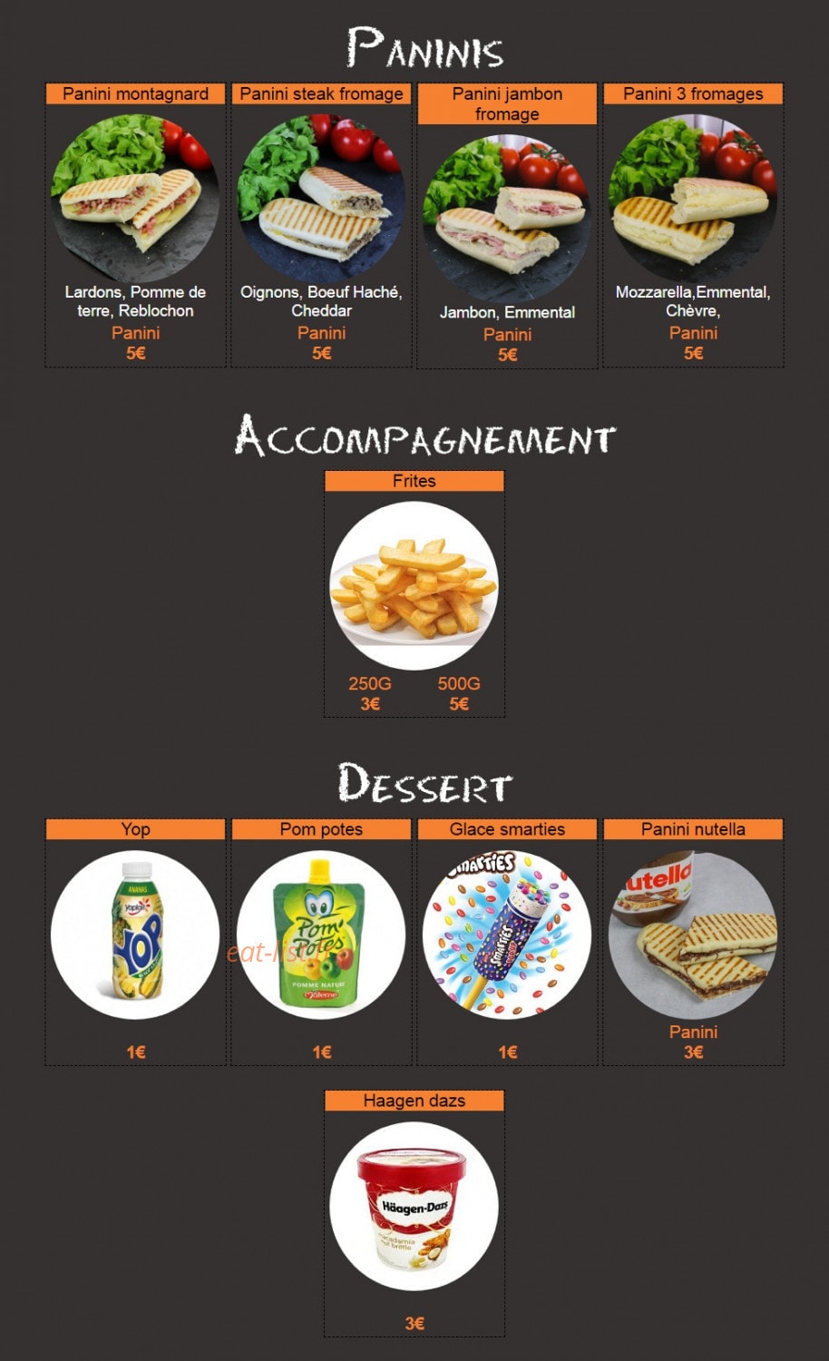 Hop'la Pizza — carte page 6
