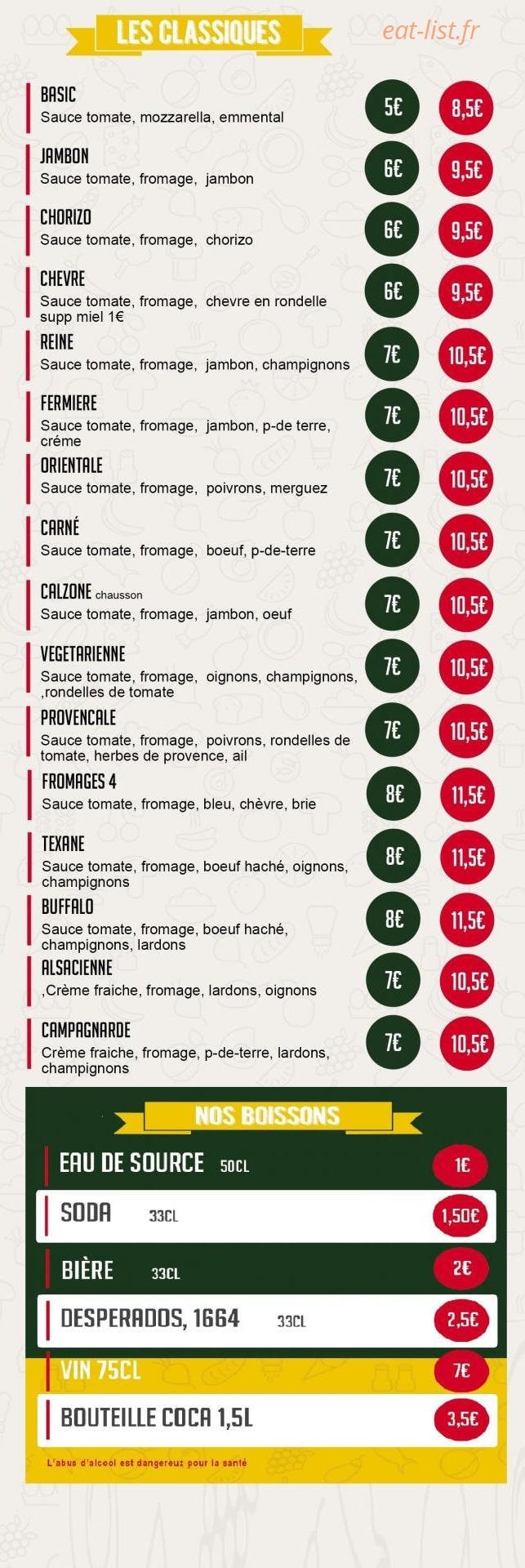 Berry Pizzas — carte page 2