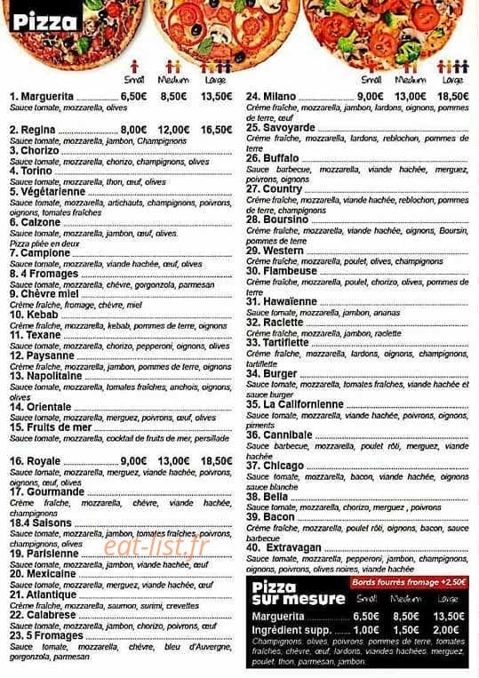 Art Pizza — carte page 2