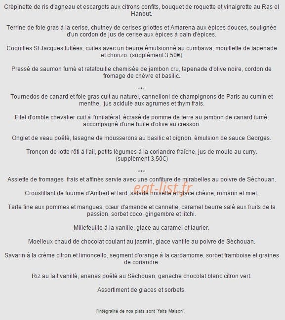 Côté saveurs — carte page 8