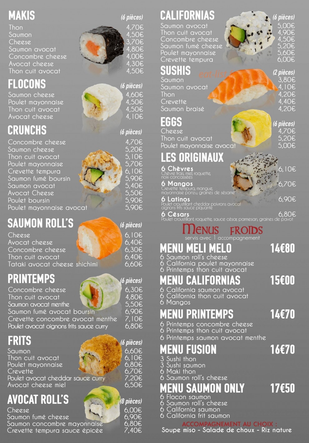 Asian Nour — carte page 3