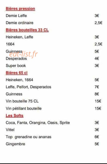 Brasserie Mont Fleury — carte page 3