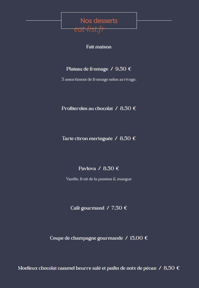 Cot's — carte page 3