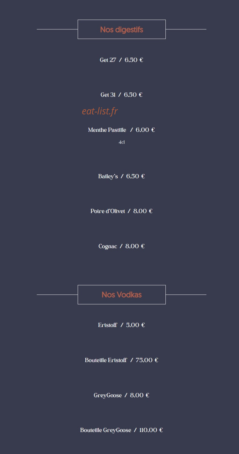 Cot's — carte page 7