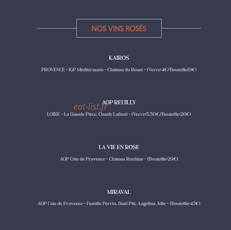 Cot's — carte page 13