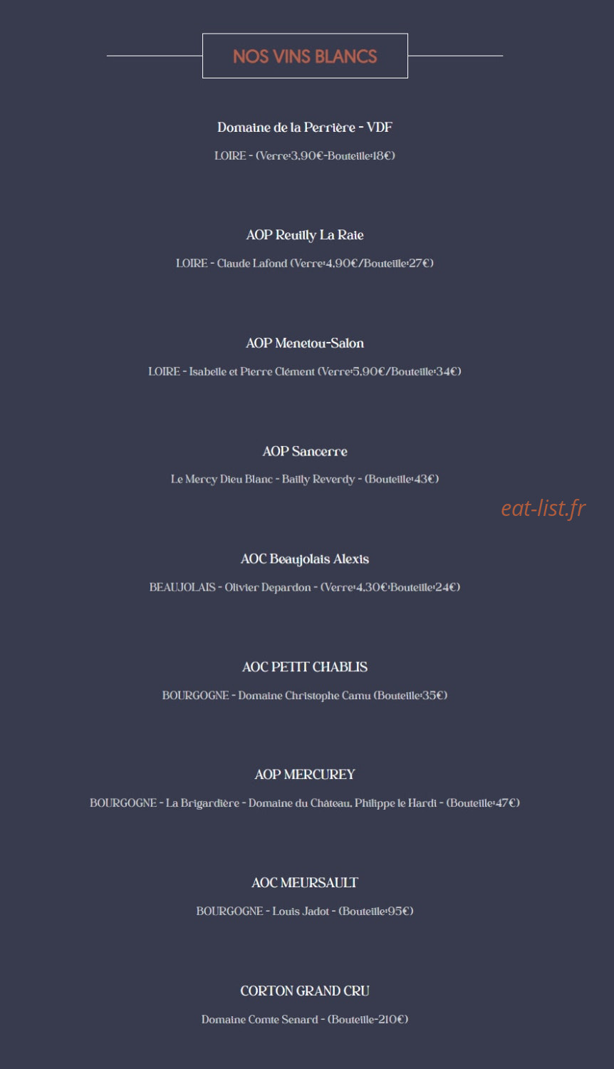 Cot's — carte page 12