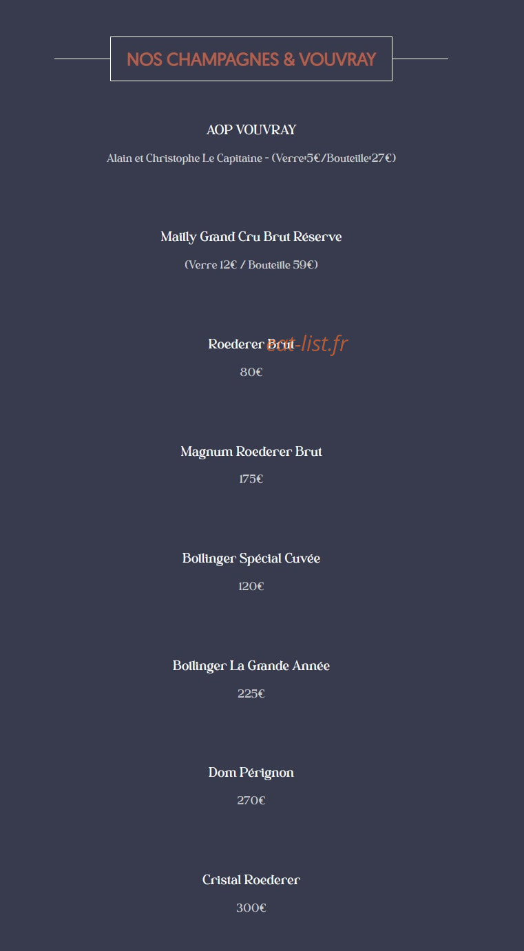 Cot's — carte page 11