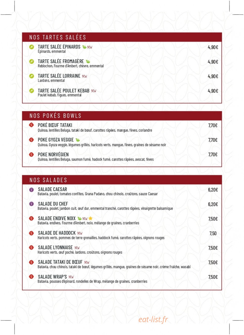L'atelier Papilles — carte page 6