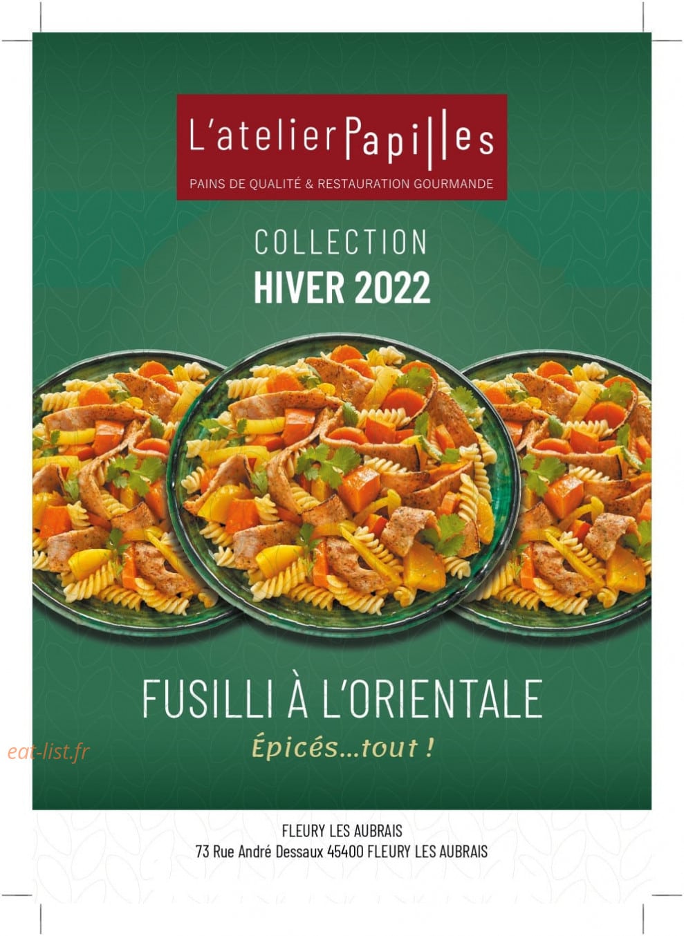 L'atelier Papilles — carte page 1