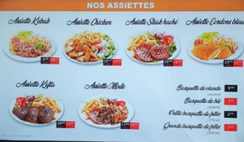 Pizzeria de Lamballe — carte page 1