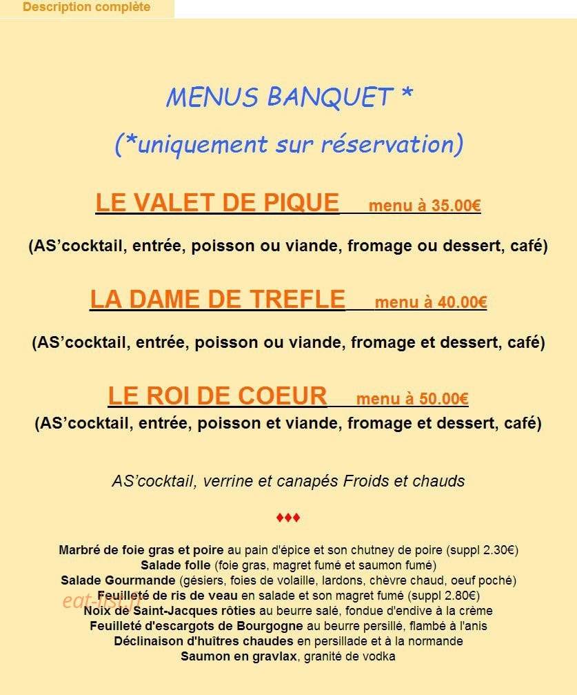 Le Pique Assiette — carte page 8