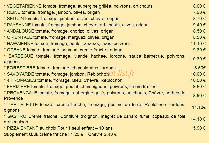 Le Pique Assiette — carte page 12