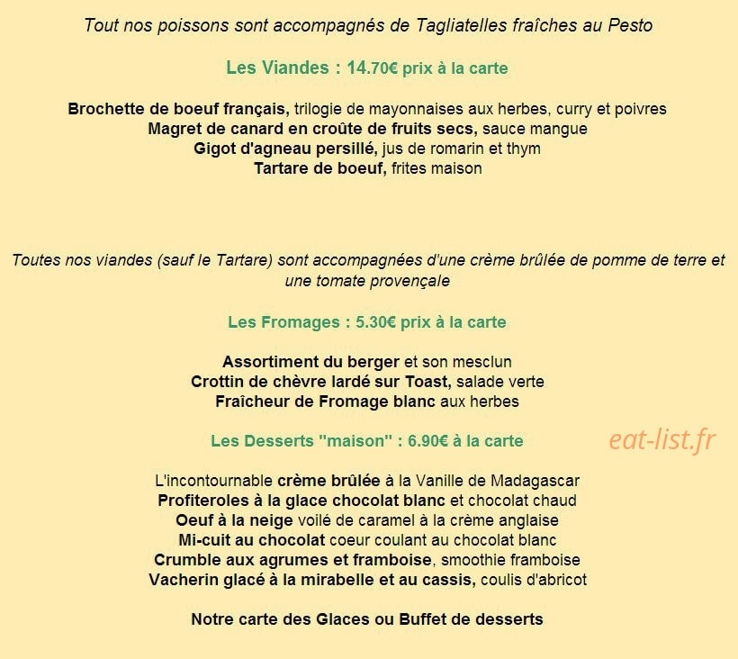 Le Pique Assiette — carte page 7