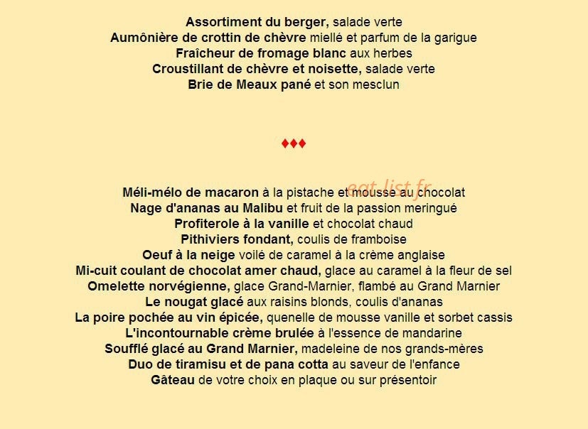Le Pique Assiette — carte page 10