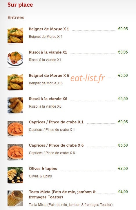 Bon'Gosto — carte page 1
