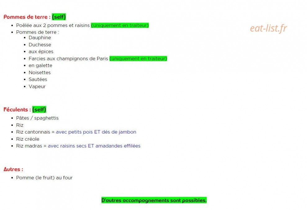 Aux Saveur des Loges — carte page 10