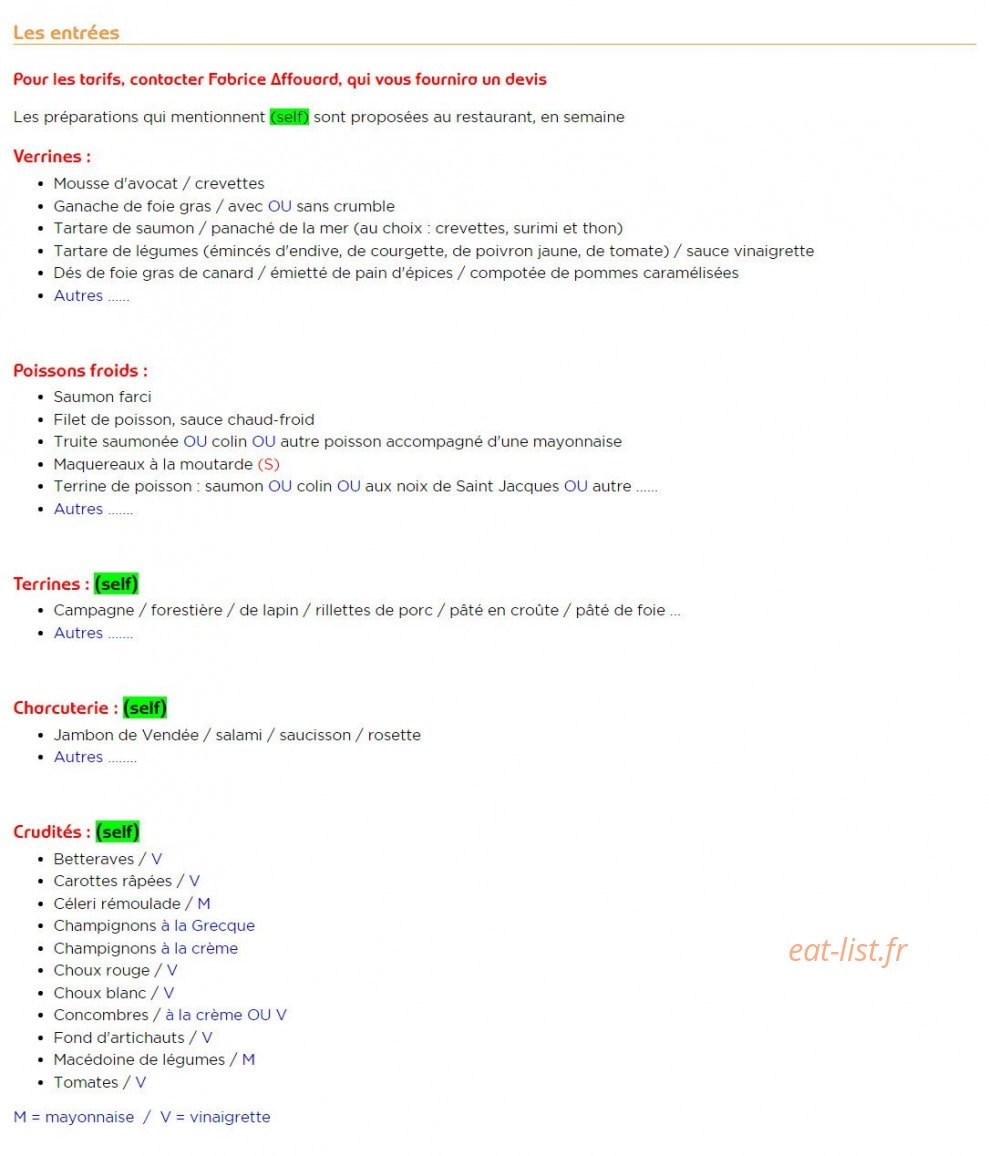 Aux Saveur des Loges — carte page 3