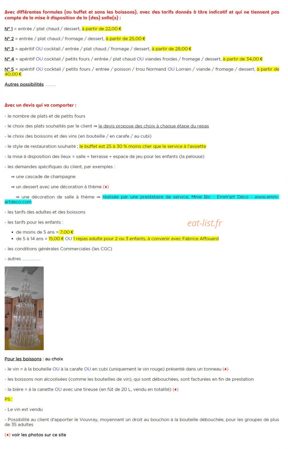 Aux Saveur des Loges — carte page 2