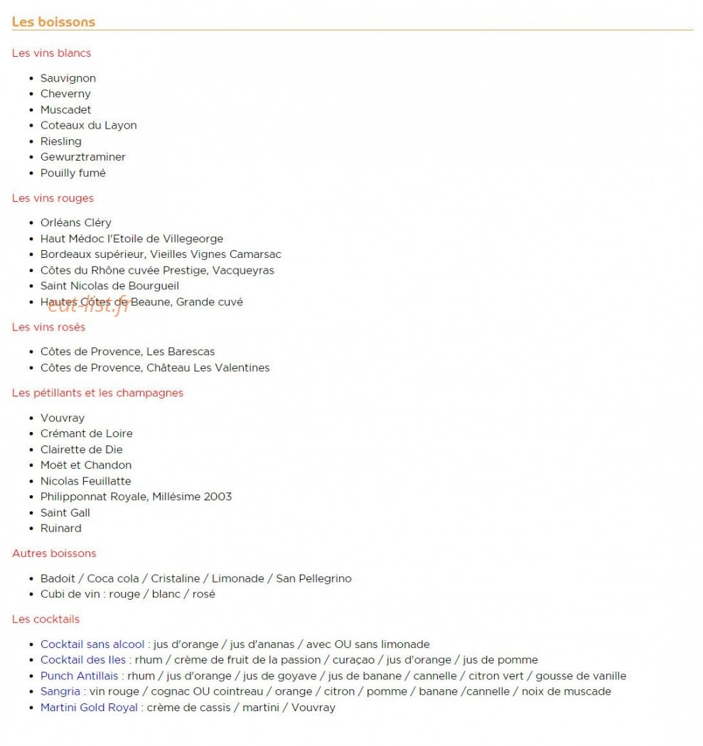 Aux Saveur des Loges — carte page 13
