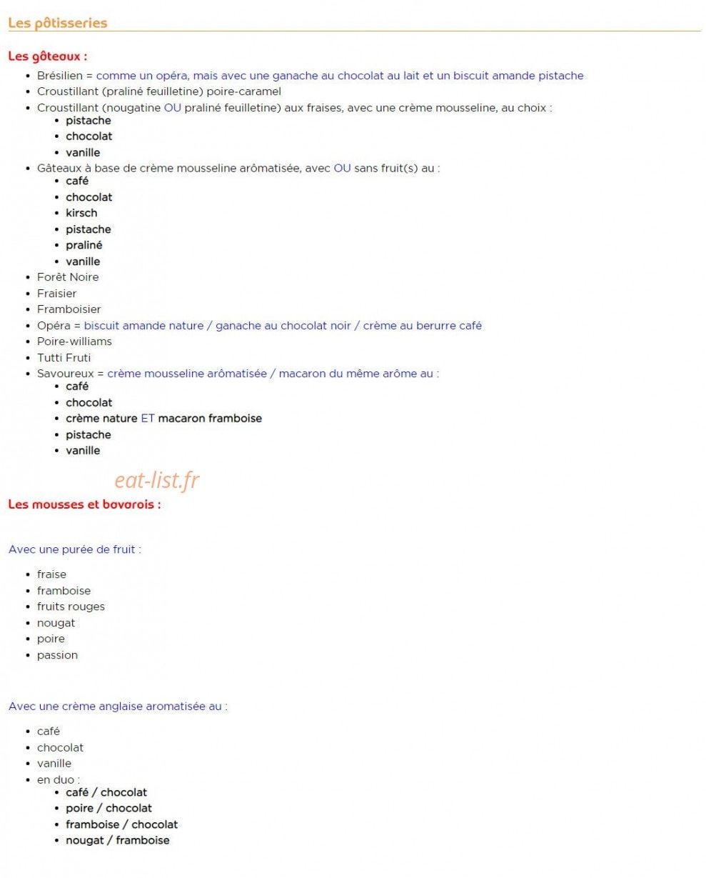 Aux Saveur des Loges — carte page 12