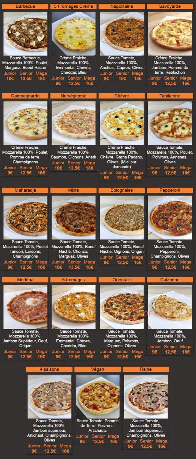 Hop'la Pizza — carte page 4