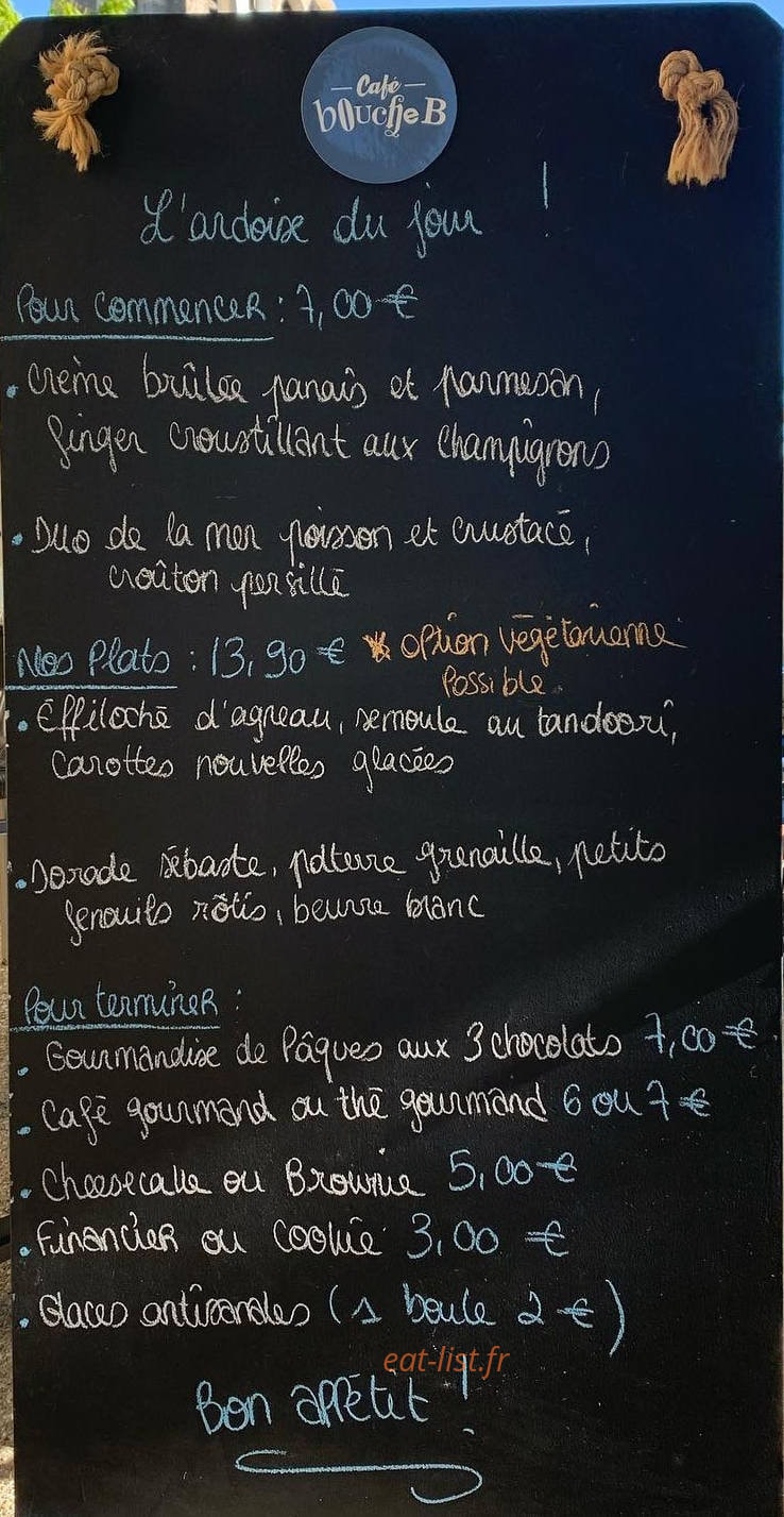 Café bouche B — carte page 1
