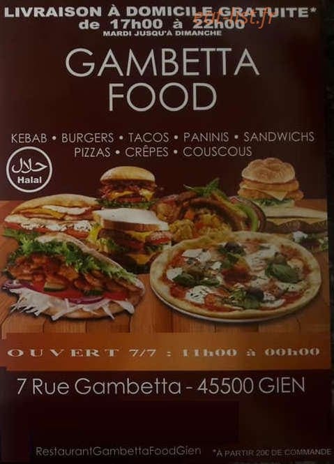 Gambetta Food — carte page 1